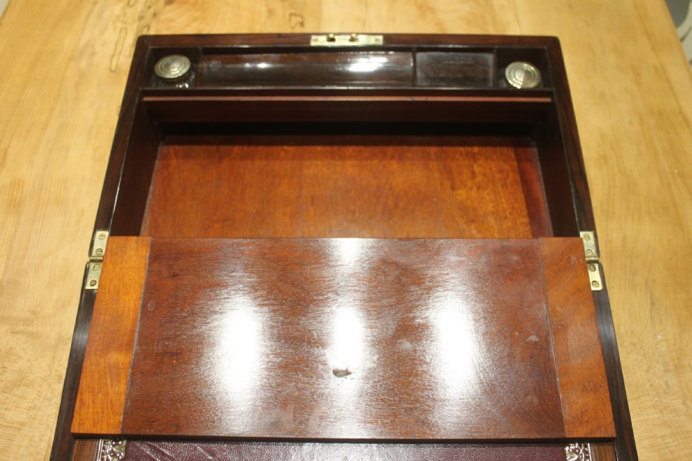 Rosewood and Mother-of -pearl inlaid writing slope View XI