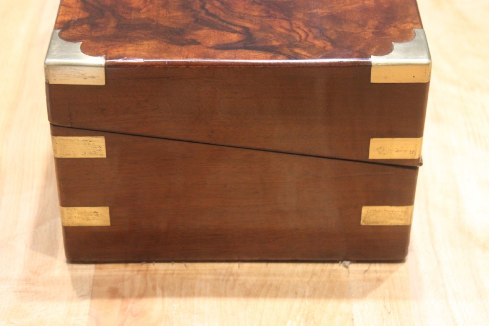 A large good quality burr walnut Victorian writing slope View IV