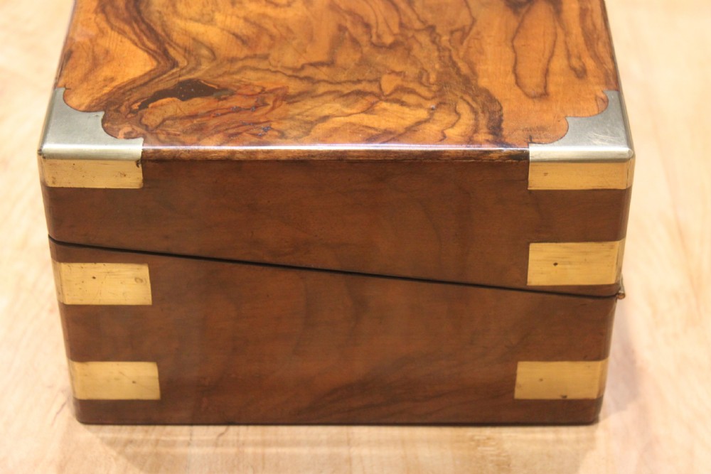 Victorian brass bound walnut writing slope View IV