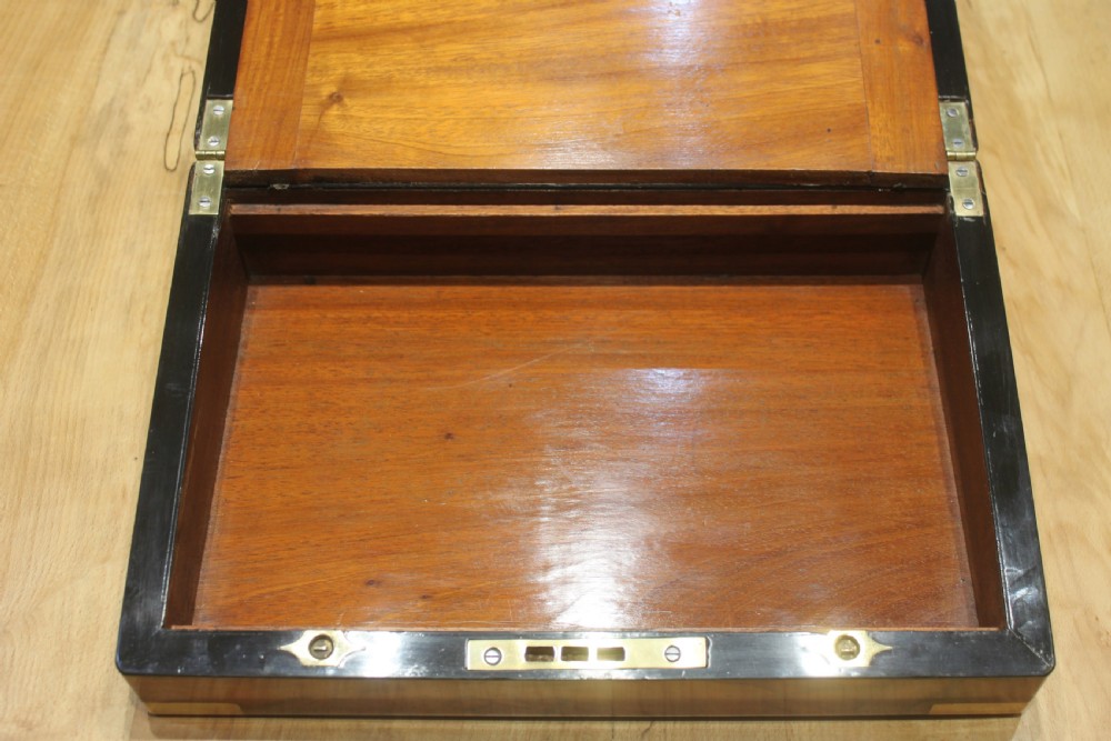 Victorian brass bound walnut writing slope View VIII