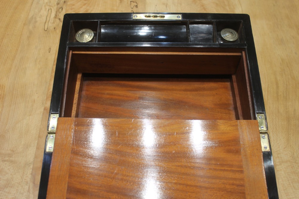 Victorian brass bound walnut writing slope View X