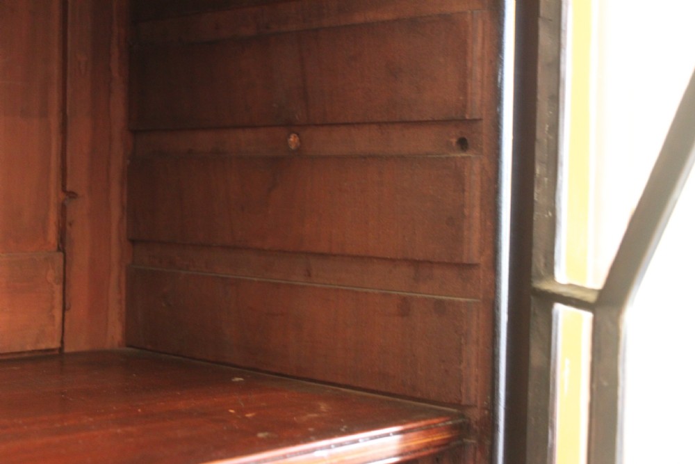 A late 19th Century inlaid mahogany Sheraton Revival library bookcase View XI