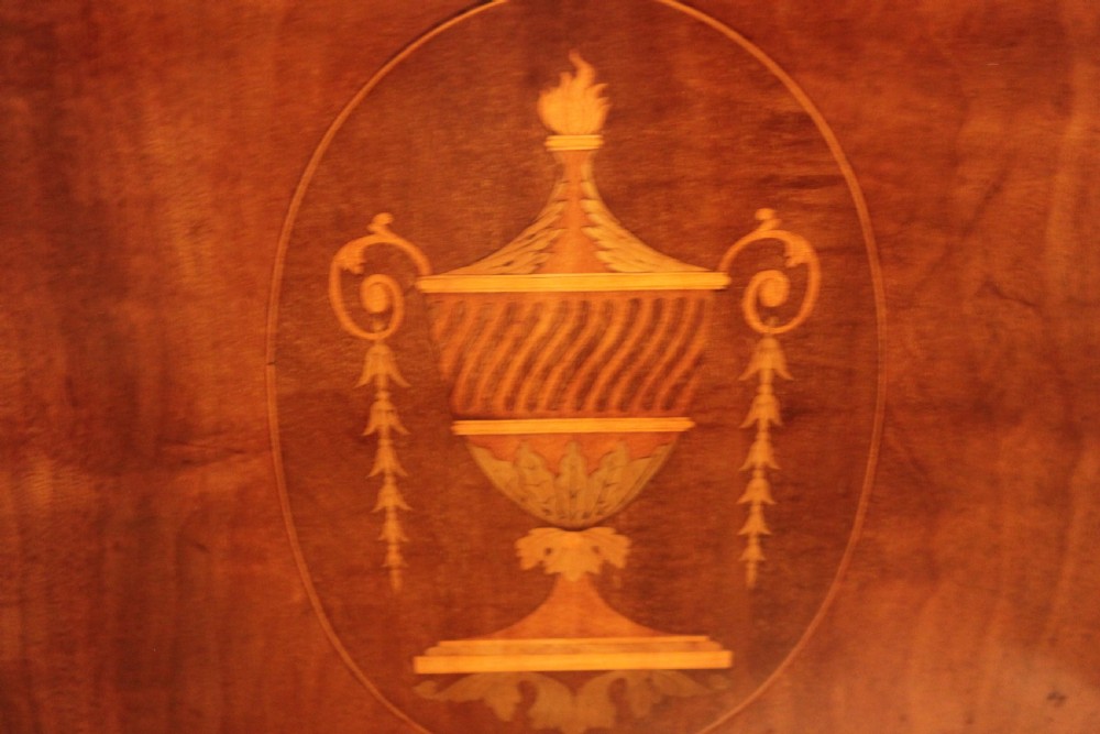 A late 19th Century inlaid mahogany Sheraton Revival library bookcase View XIII