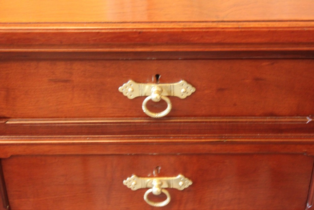 Late 19th century American walnut pedestal  partners desk View III