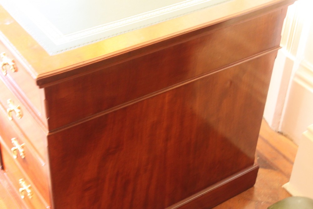 Late 19th century American walnut pedestal  partners desk View VI