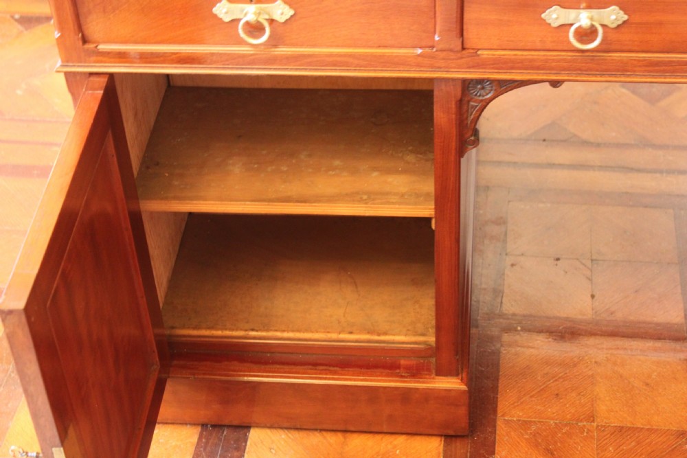 Late 19th century American walnut pedestal  partners desk View X