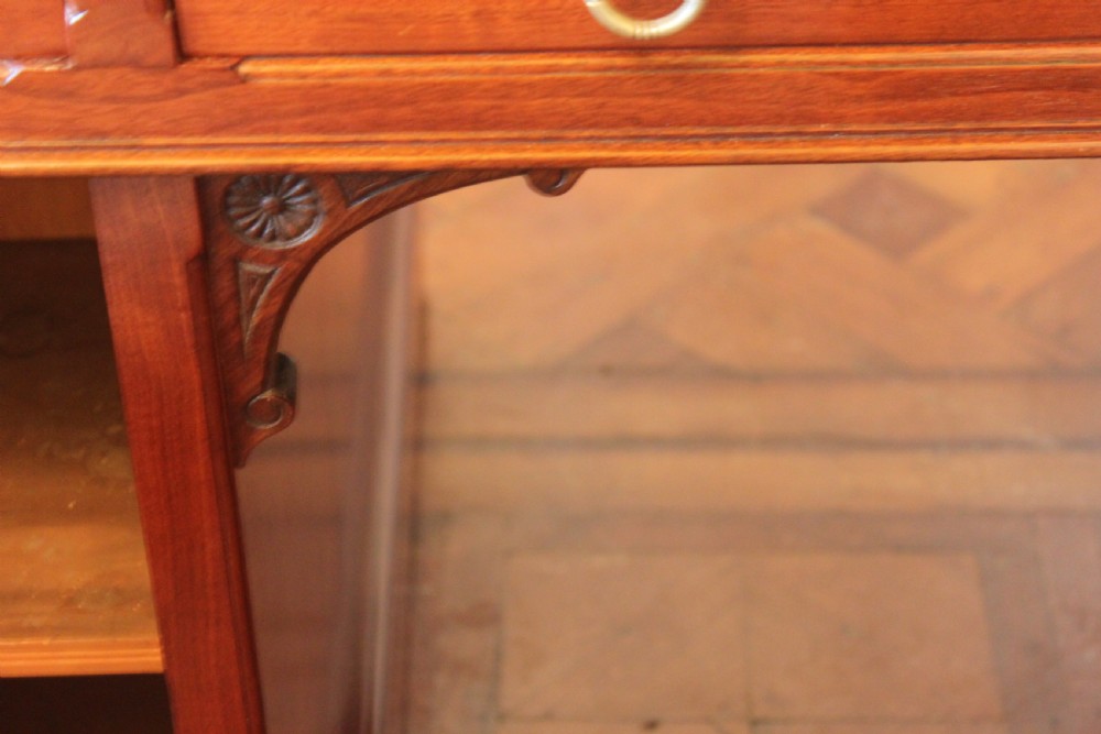 Late 19th century American walnut pedestal  partners desk View XII