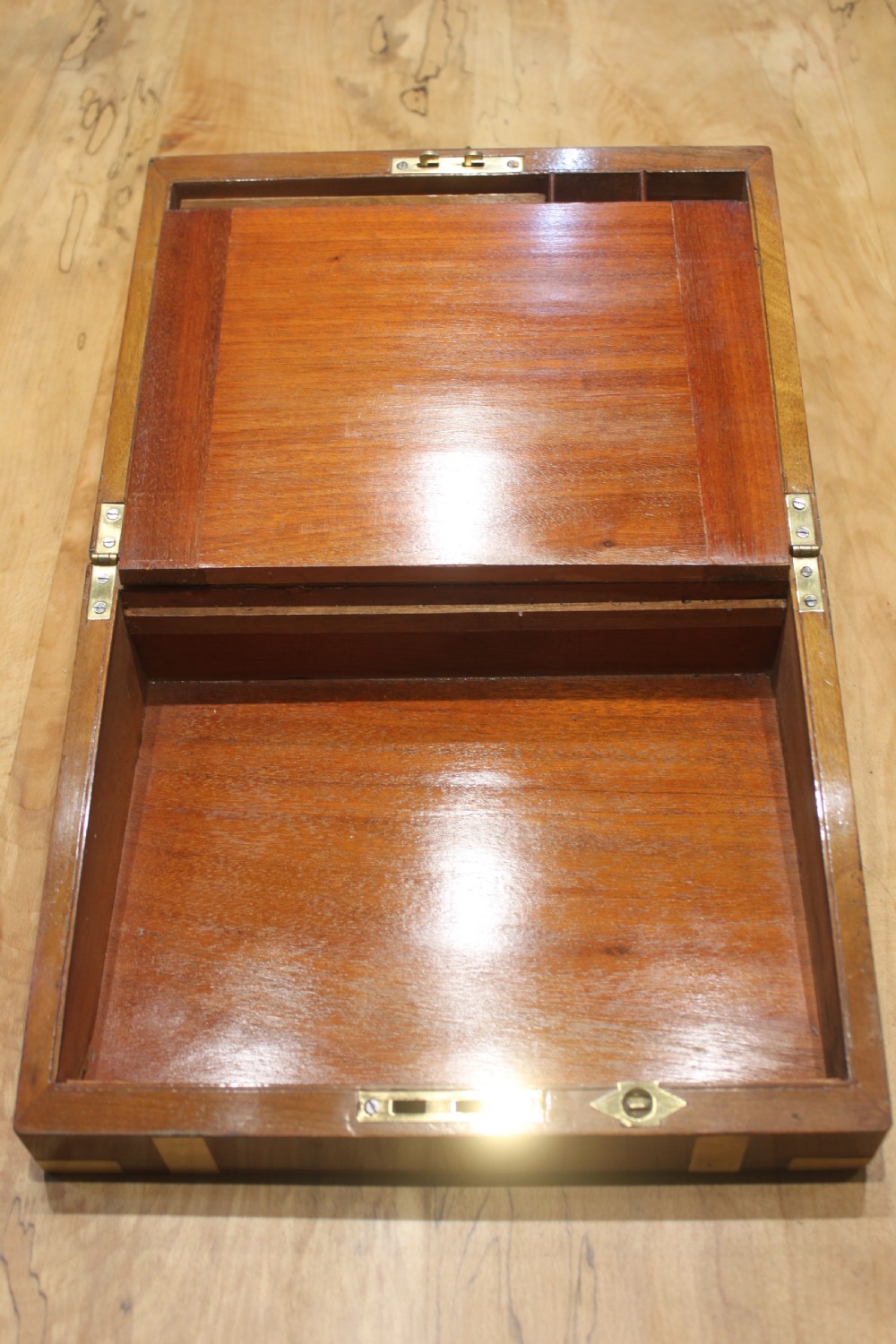 A small Victorian walnut writing slope with secret drawers View VII