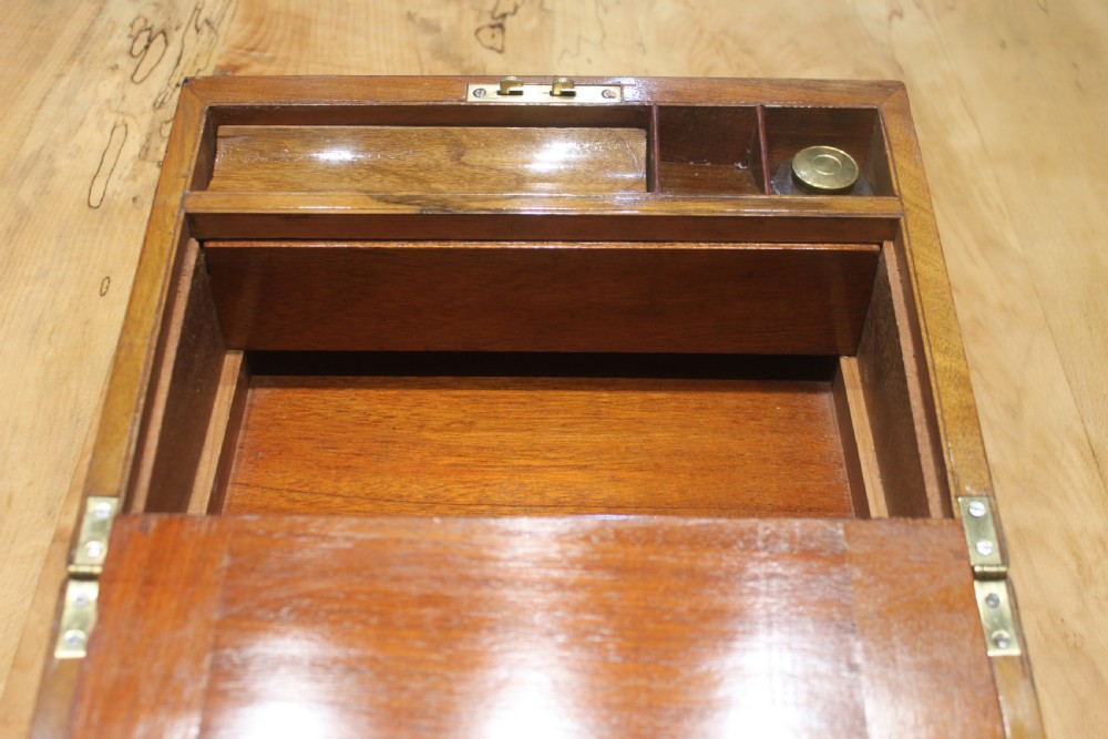 A small Victorian walnut writing slope with secret drawers View VIII