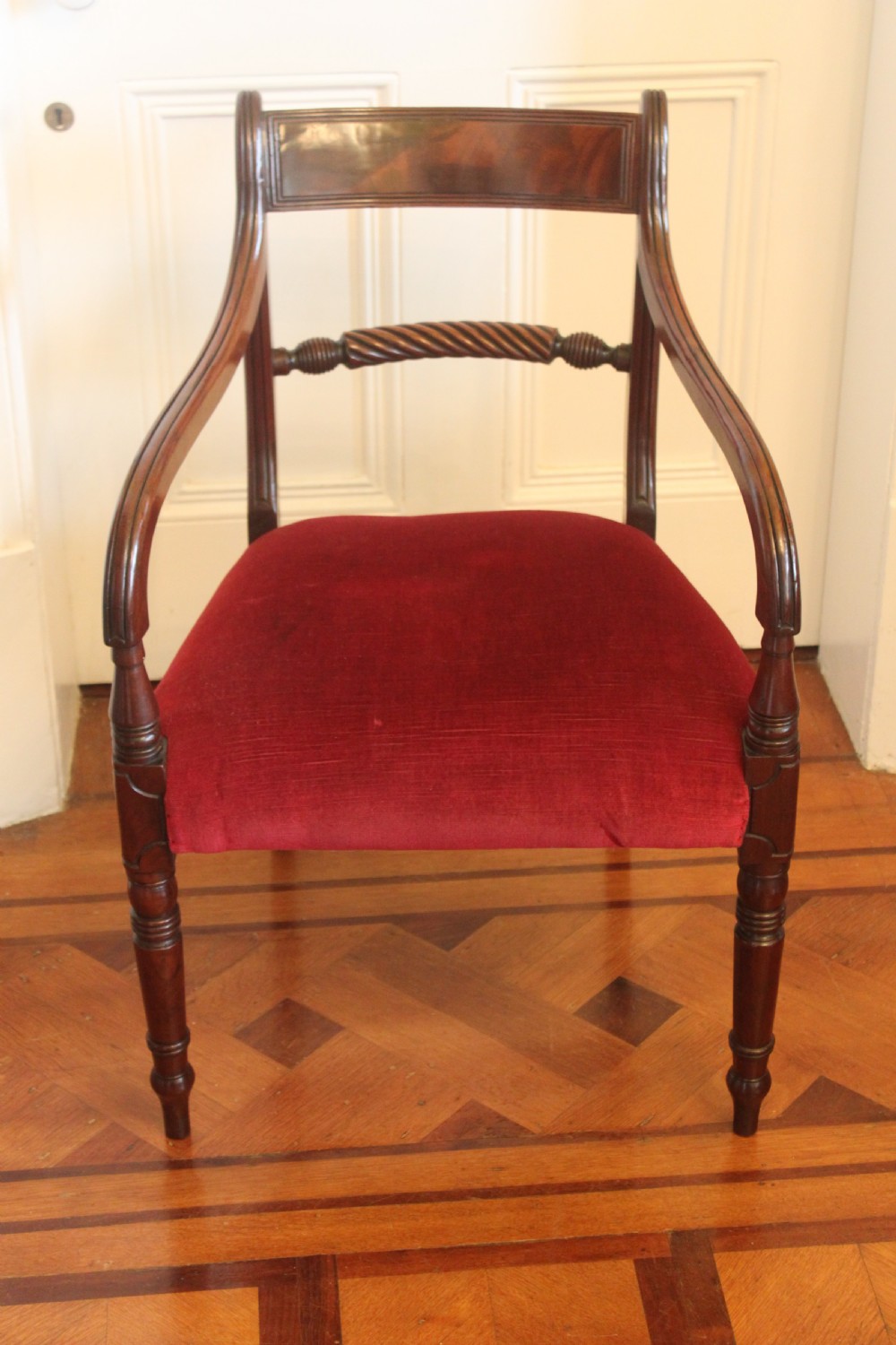 Regency rope back armchair