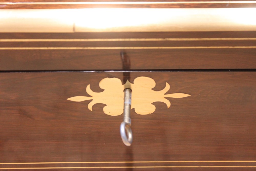 A large 19th century rosewood writing slope with brass inlay View VII