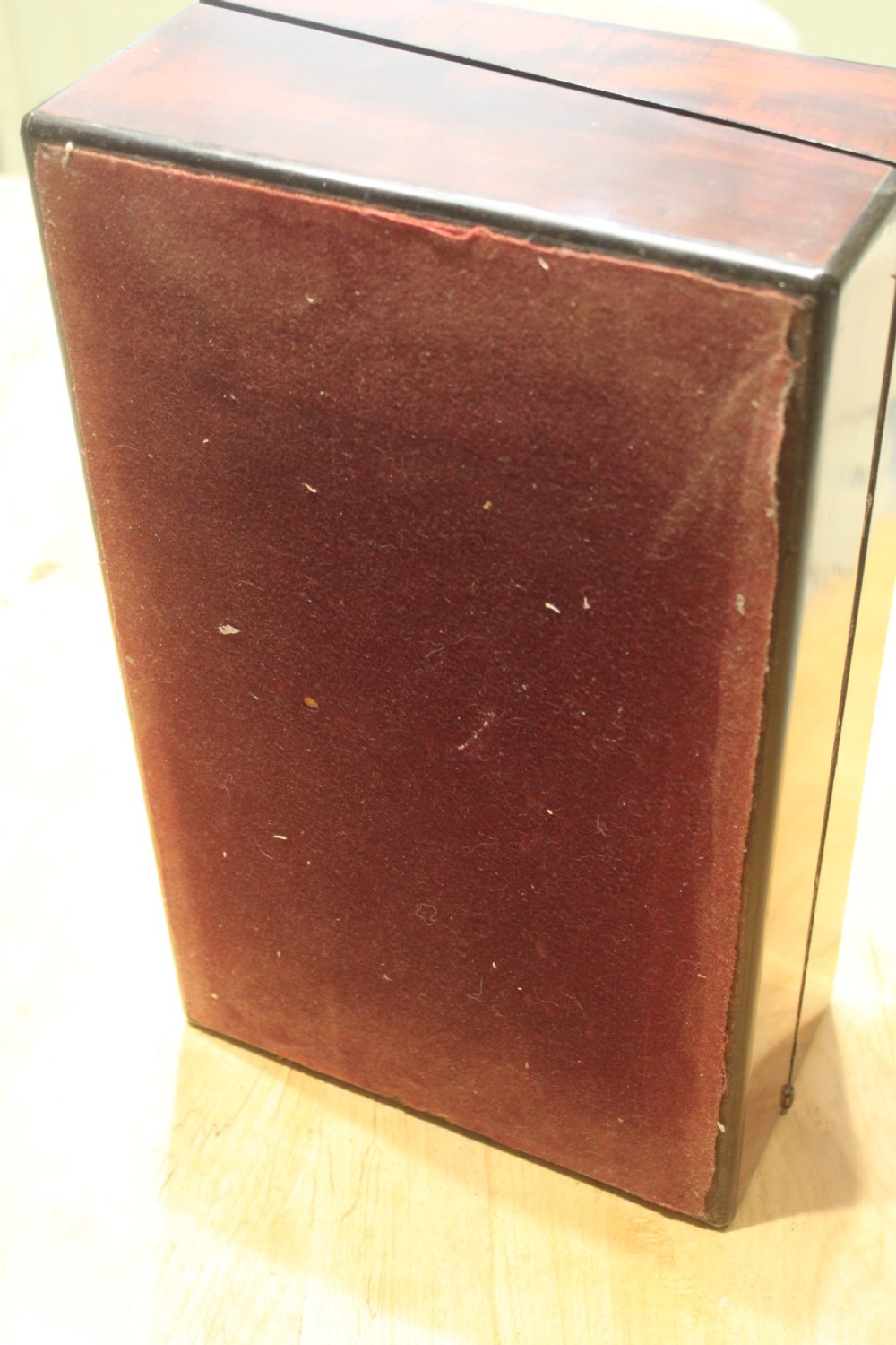 Victorian mahogany and brass inlaid writing slope View XII