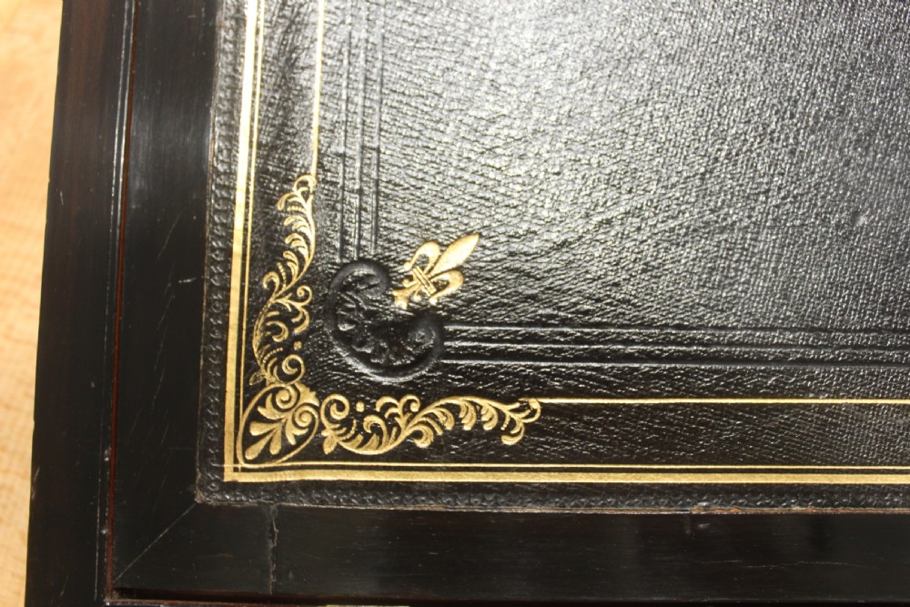 Large Victorian walnut writing slope with Bramah lock and keys View VIII
