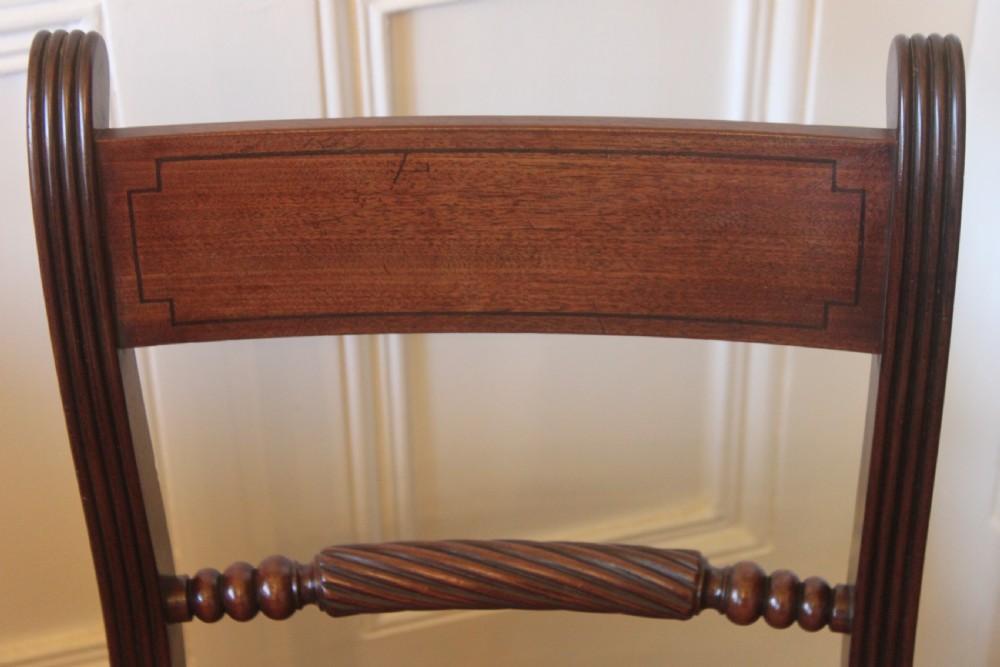 Set of Six Regency mahogany chairs including armchair View III