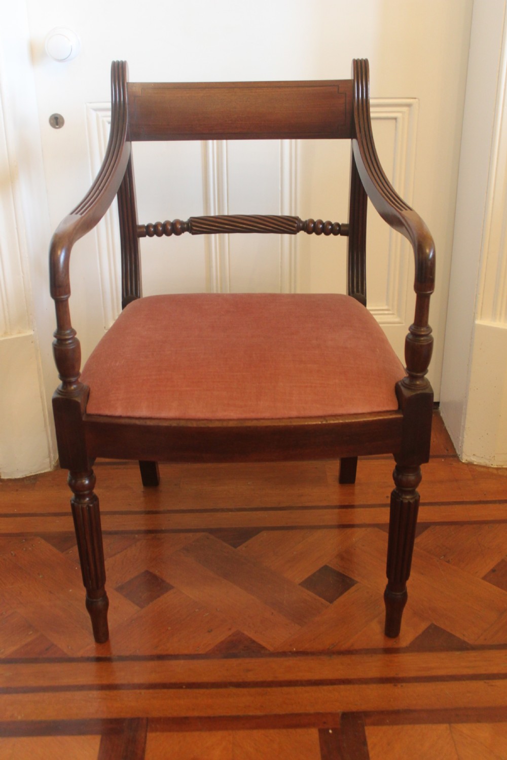 Set of Six Regency mahogany chairs including armchair View VII