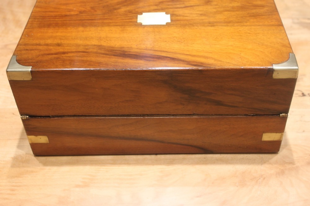 Victorian walnut writing slope View III