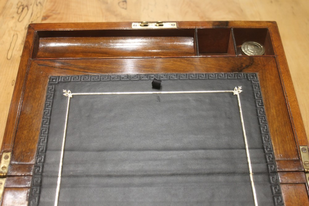 Victorian walnut writing slope View V