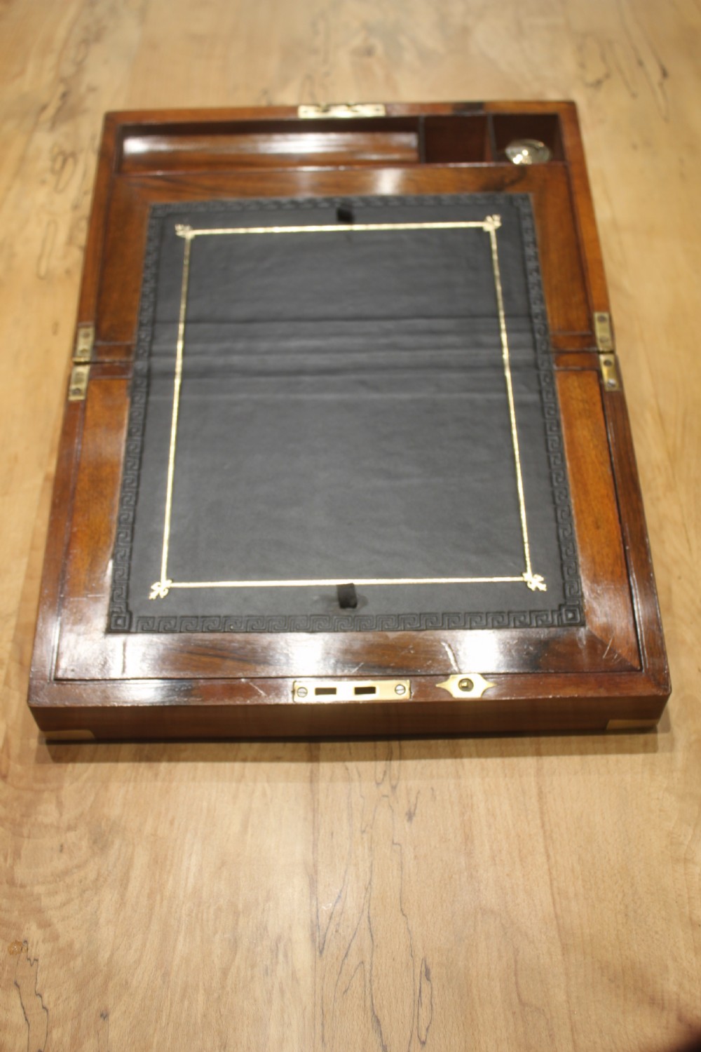 Victorian walnut writing slope View VI