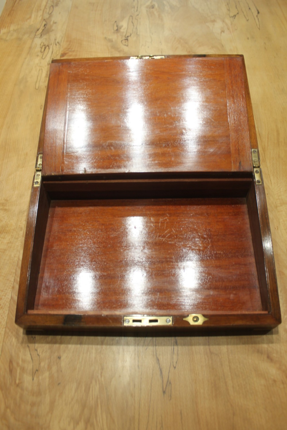 Victorian walnut writing slope View VII