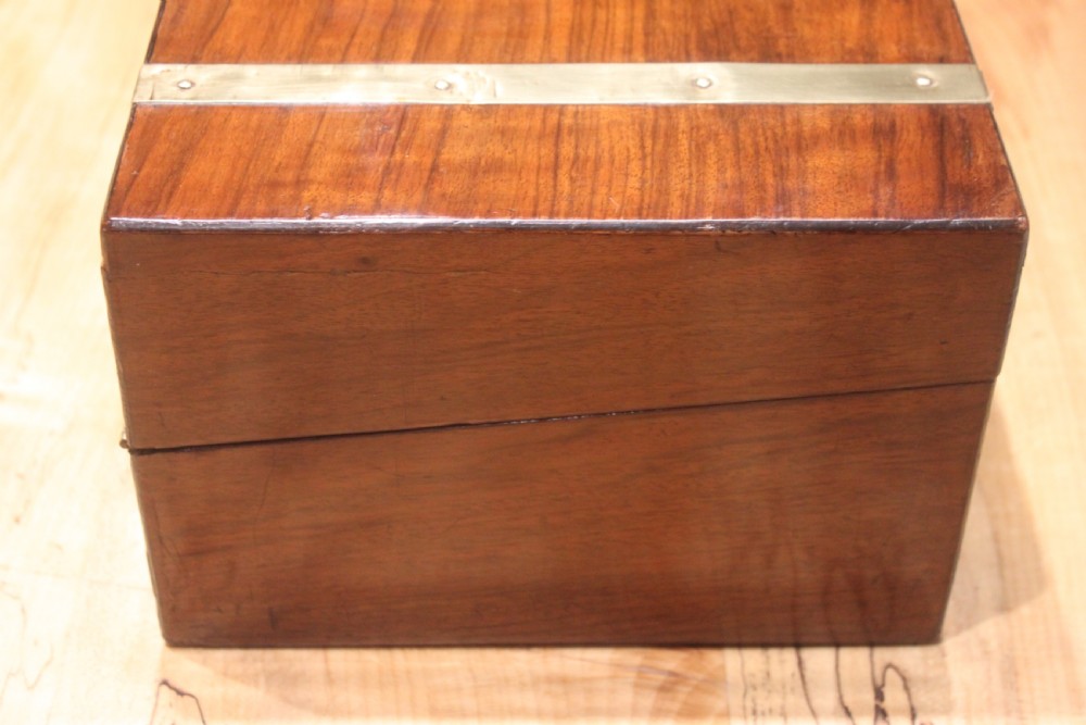 Victorian brass bound walnut writing slope View III