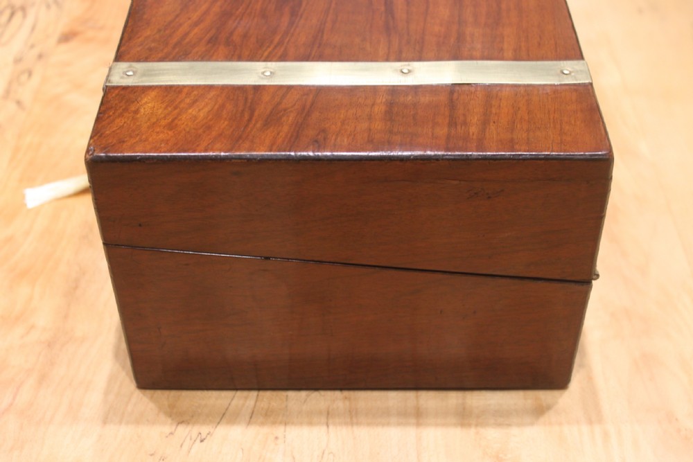 Victorian brass bound walnut writing slope View V