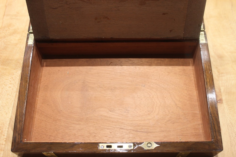 Victorian brass bound walnut writing slope View IX
