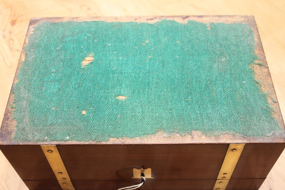 Victorian brass bound walnut writing slope View XI