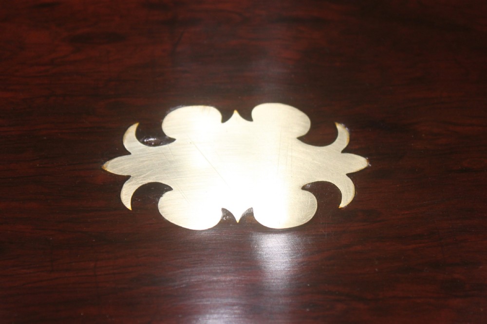 A Brass Bound Writing Slope with a fitted interior to include Inkwells, Pen...	 View III