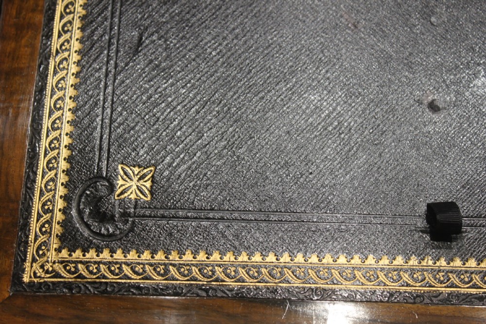 Victorian walnut brass bound writing slope View XII