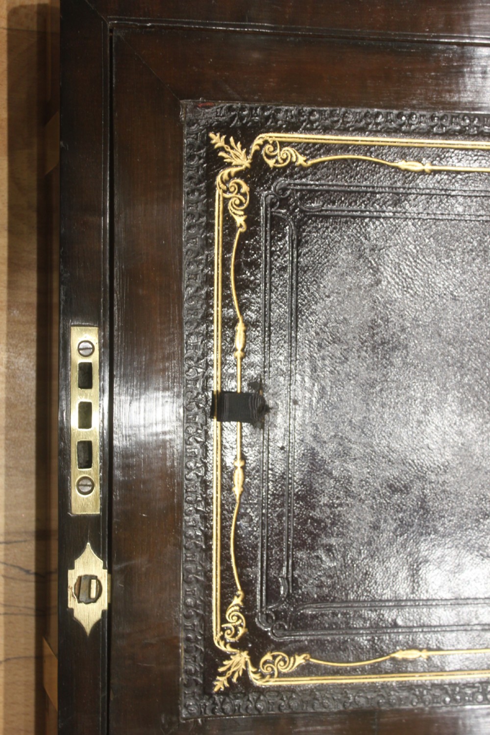 Walnut Victorian brass bound writing slope with secret drawers View VIII