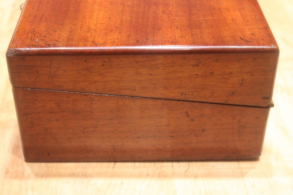 Victorian solid mahogany writing slope with secret drawers View VI