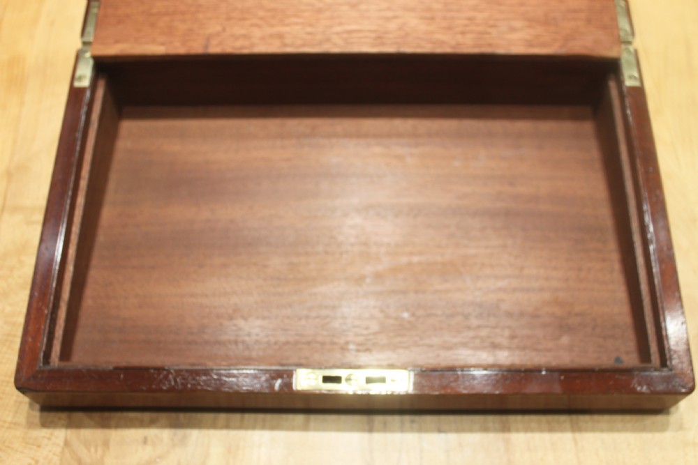 Victorian solid mahogany writing slope with secret drawers View X