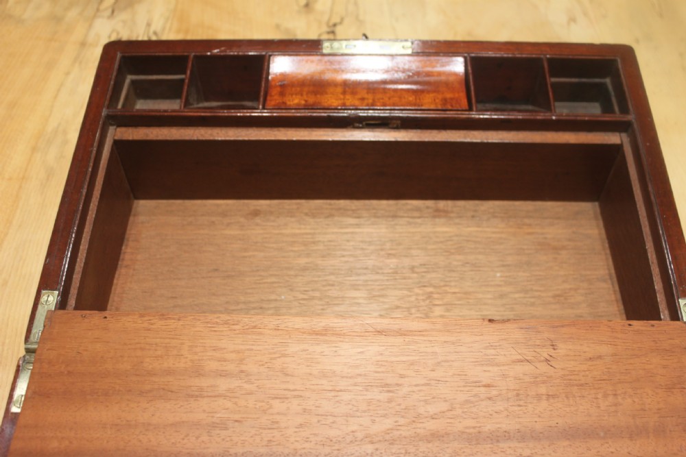 Victorian solid mahogany writing slope with secret drawers View XI