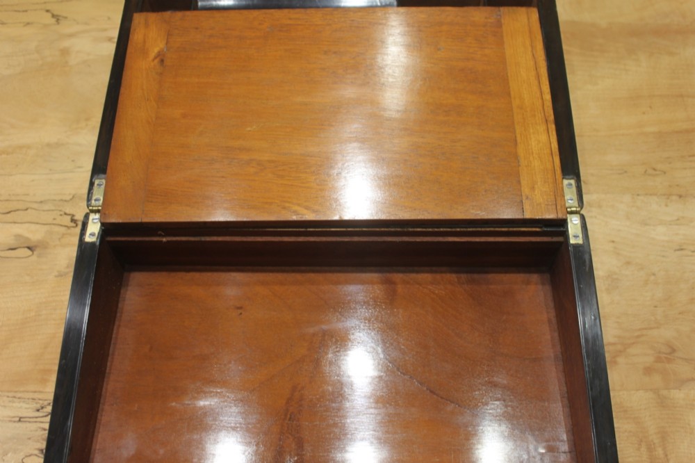 A Victorian burr walnut writing slope with secret drawers View VIII