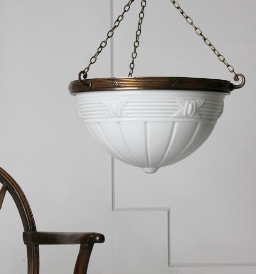 xl opaline plafonnier pendant light - CATEGORY: ANTIQUE  - DATED 1950
