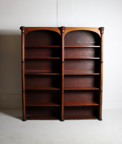 LARGE 19TH CENTURY OPEN BOOKCASE - ADDITIONAL PHOTO 4