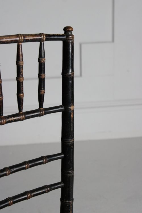 FAUX BAMBOO SIDE CHAIR LATE 19TH CENTURY - ADDITIONAL PHOTO 3