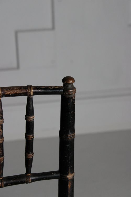 FAUX BAMBOO SIDE CHAIR LATE 19TH CENTURY - ADDITIONAL PHOTO 5