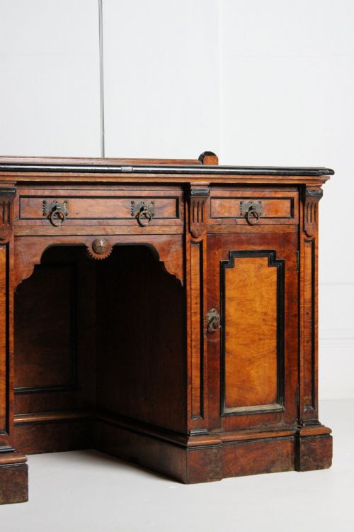 AESTHETIC MOVEMENT KNEEHOLE DESK - ADDITIONAL PHOTO 4