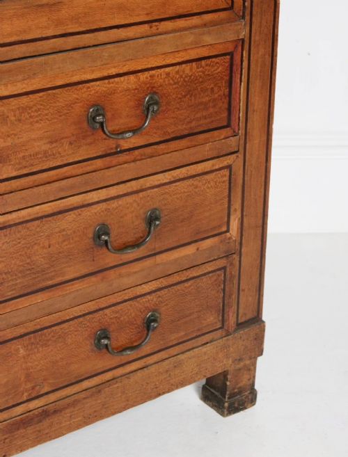 TALL 19TH CENTURY FRUITWOOD SECRETAIRE CABINET - ADDITIONAL PHOTO 8