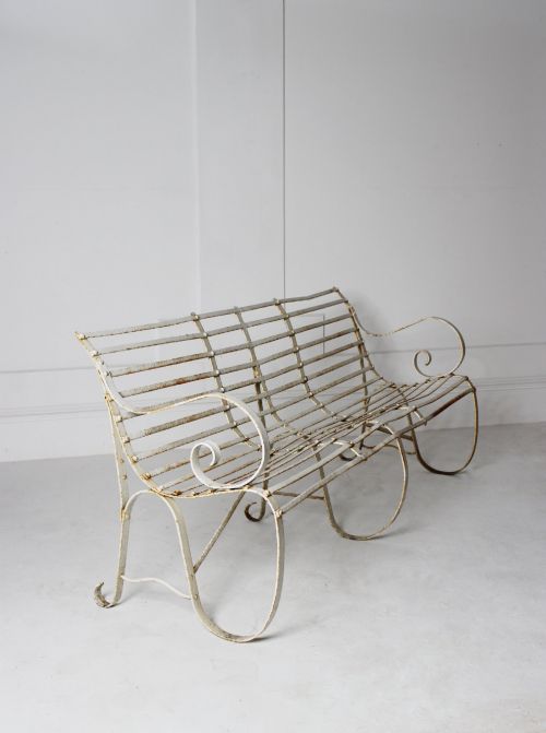 19TH CENTURY STRAPWORK GARDEN BENCH