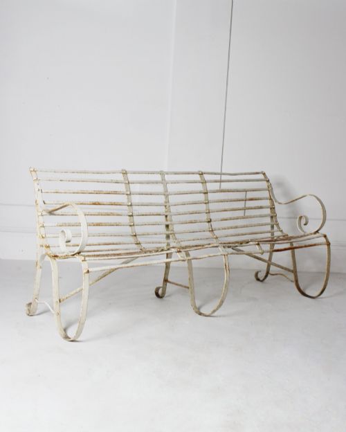 19TH CENTURY STRAPWORK GARDEN BENCH - ADDITIONAL PHOTO 2