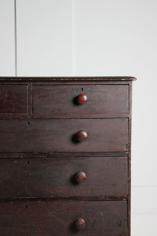 19TH CENTURY PAINTED PINE CHEST OF DRAWERS - ADDITIONAL PHOTO 2