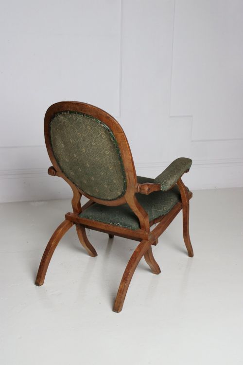 BIRDS EYE MAPLE FOLDING CAMPAIGN CHAIR - ADDITIONAL PHOTO 6
