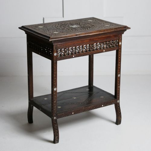 19TH CENTURY TWO TIER SYRIAN SIDE TABLE