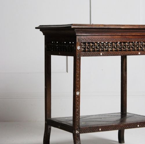 19TH CENTURY TWO TIER SYRIAN SIDE TABLE - ADDITIONAL PHOTO 2