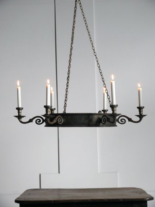LARGE 19TH CENTURY COPPER CHANDELIER