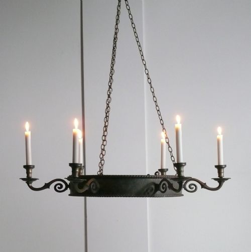 LARGE 19TH CENTURY COPPER CHANDELIER - ADDITIONAL PHOTO 3