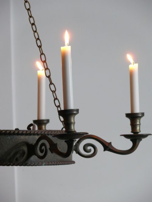 LARGE 19TH CENTURY COPPER CHANDELIER - ADDITIONAL PHOTO 4