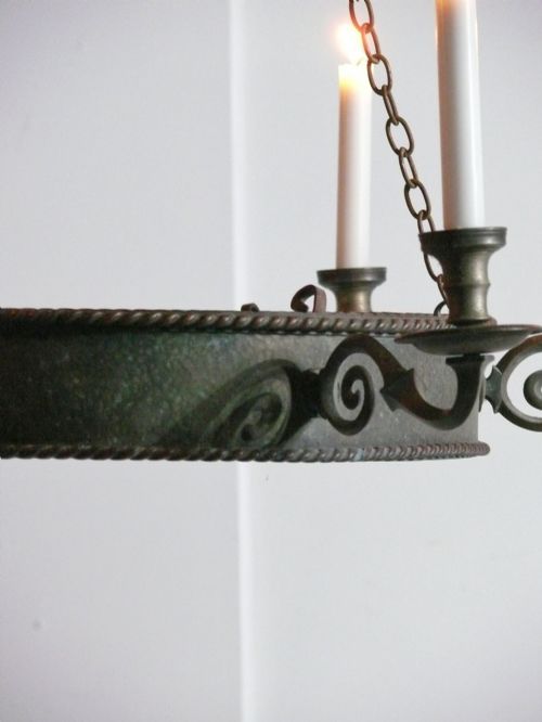 LARGE 19TH CENTURY COPPER CHANDELIER - ADDITIONAL PHOTO 5